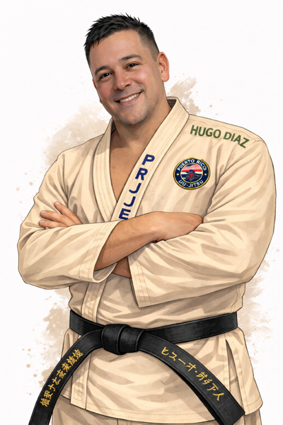 Portrait artwork of Hugo E. Díaz Maldonado